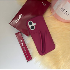Бордовий чохол rhode на iPhone 16  lip Case Raspberry Jelly 